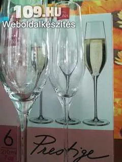 Kristály pezsgős poharak